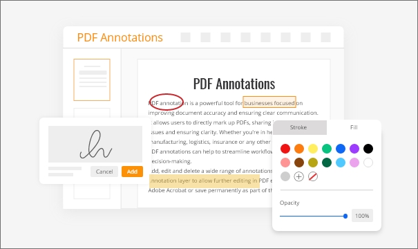 PDF Annotation Banner