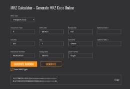 MRZ Calculator