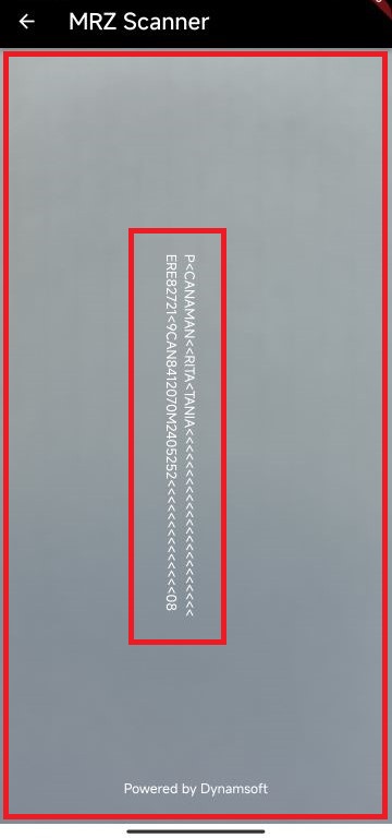 MRZ scanning indicator