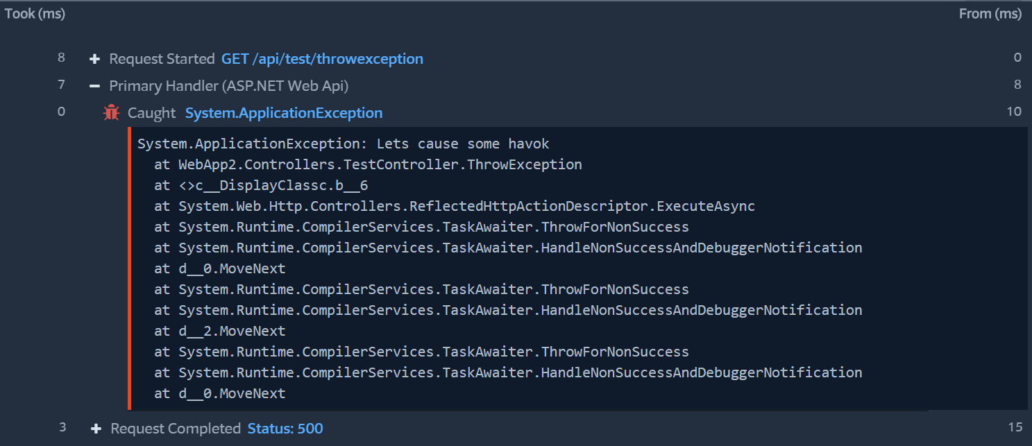 profiled asp.net iis error log