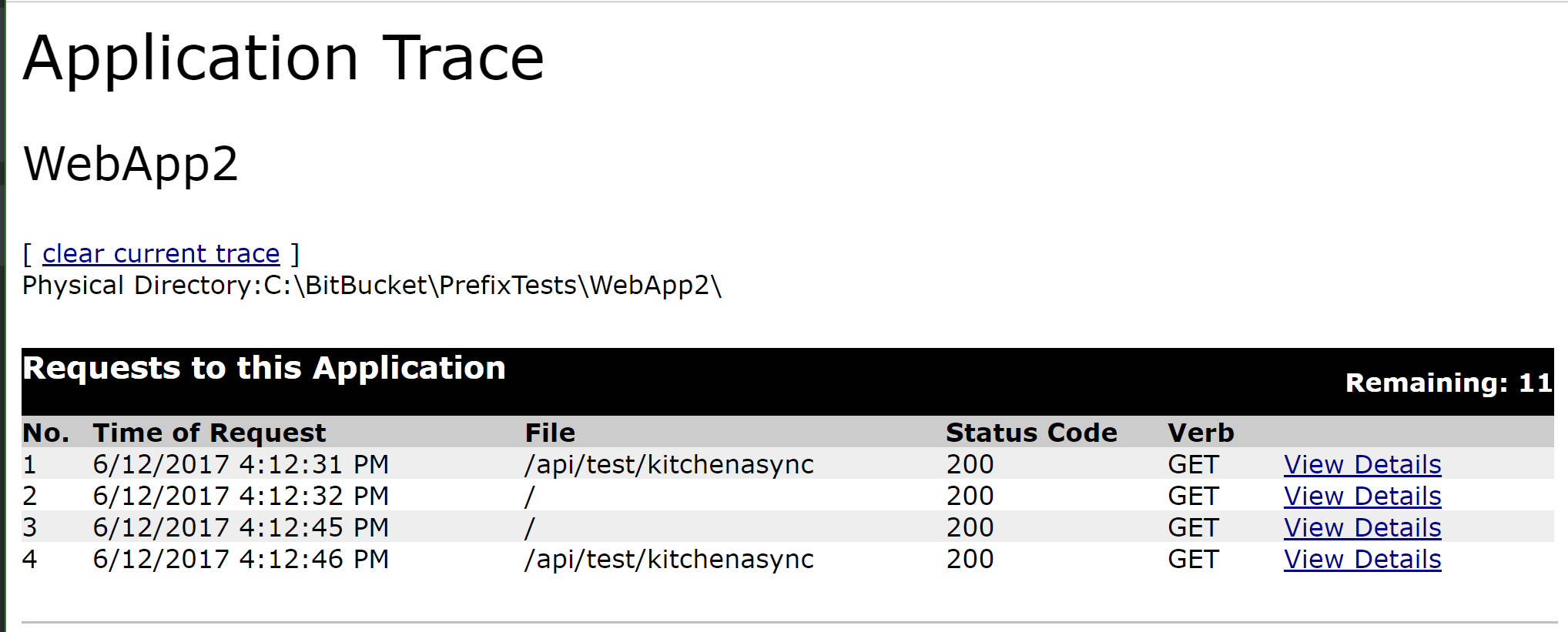 View ASP.NET Traces via Trace