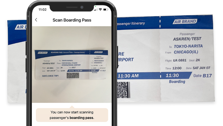 boarding pass scanning banner