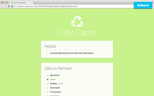 Clear Cache