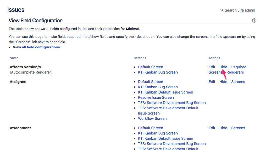 Hiding fields in Jira can make issues simpler