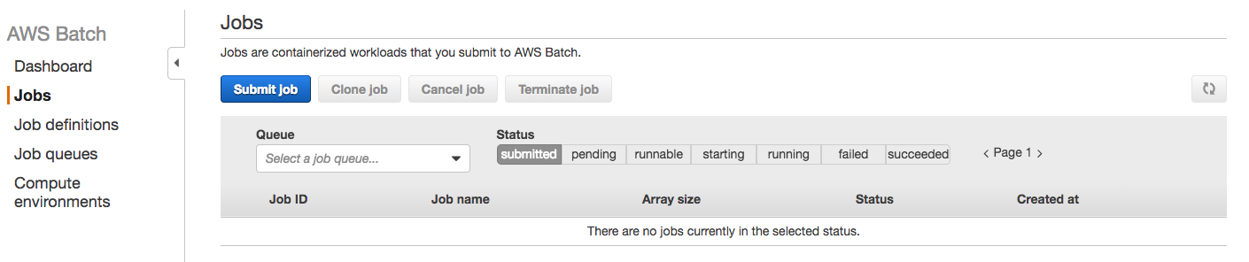 AWS Batch guide jobs