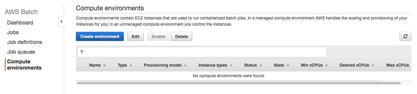 AWS Batch guide instances