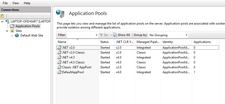 IIS Application Pools