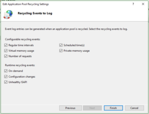 IIS Application Pool Recycle Events to Log