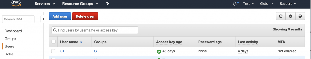 AWS Add user