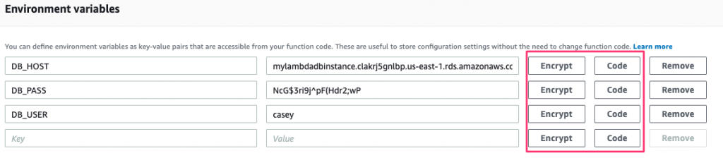 environment variables