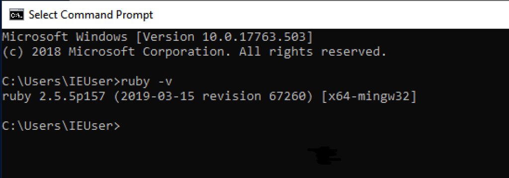 Ruby Installer Windows Command Prompt