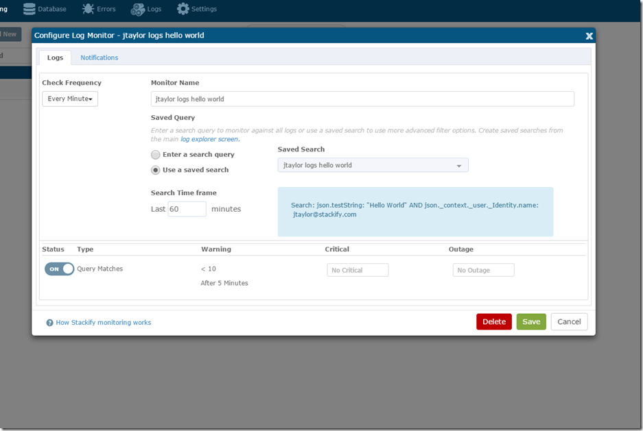 monitor logs