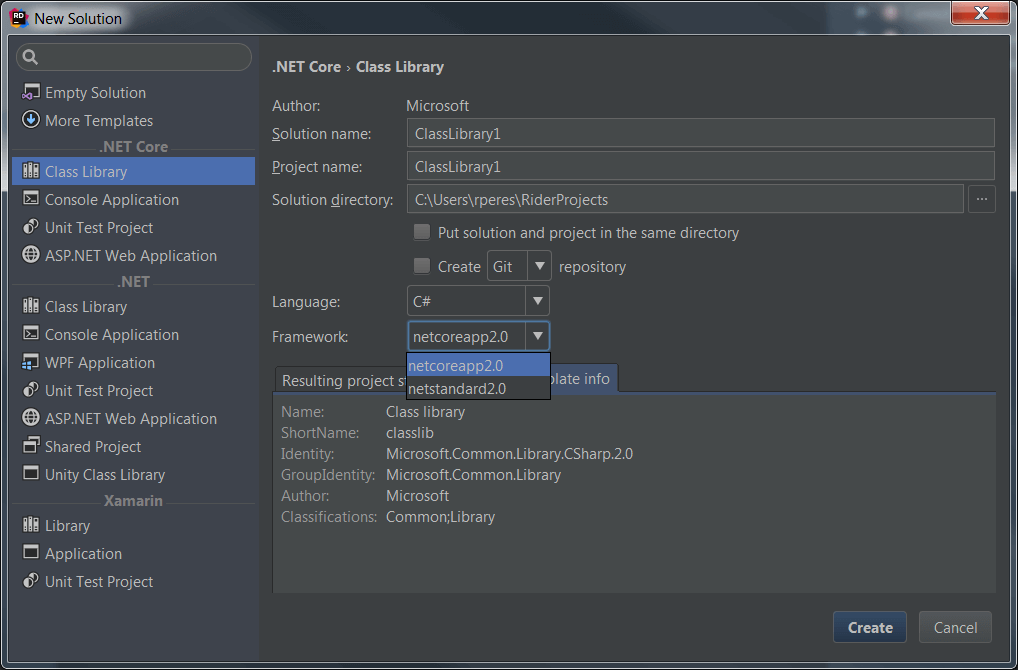 The solutions and projects that Rider works with are fully compatible with Visual Studio's