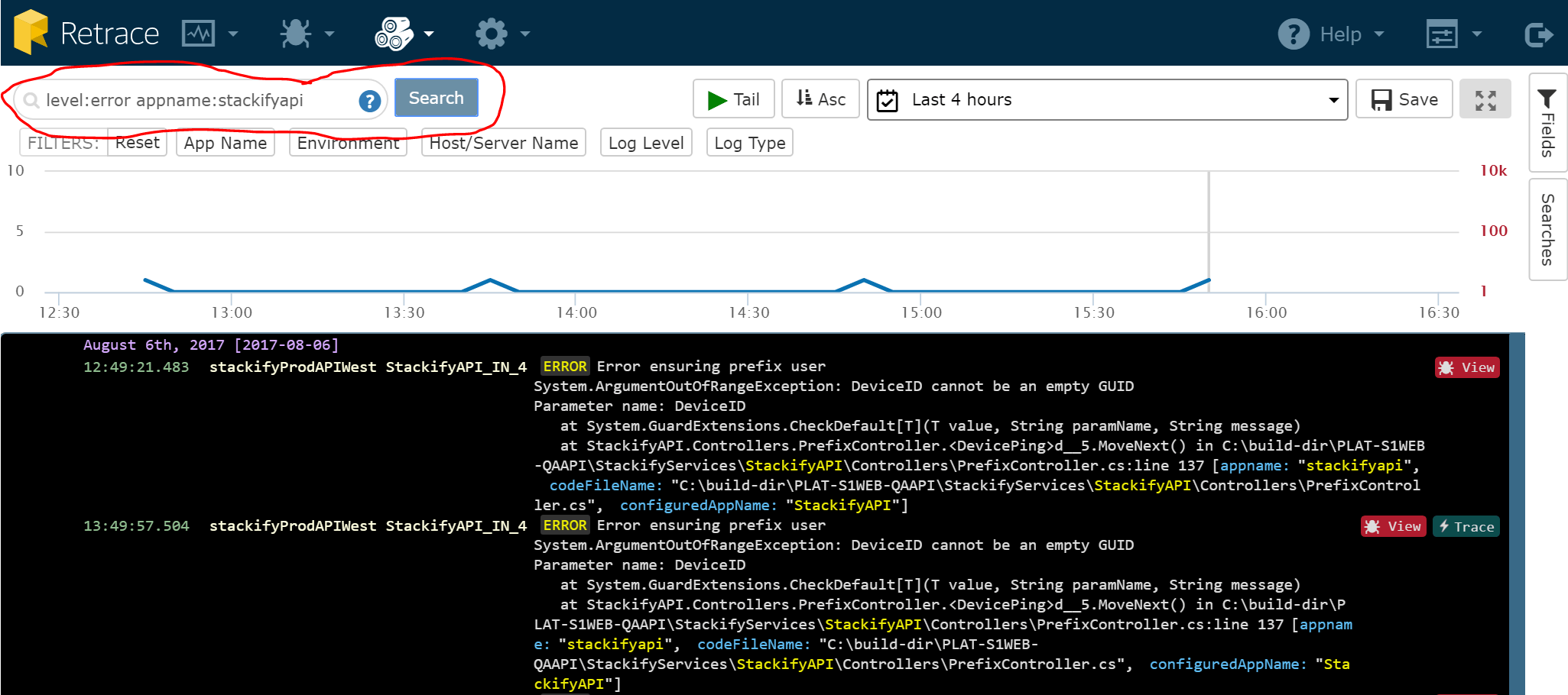 Tail Application Logs Across Servers via Retrace