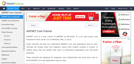 asp.net core tutorial
