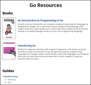 go resources